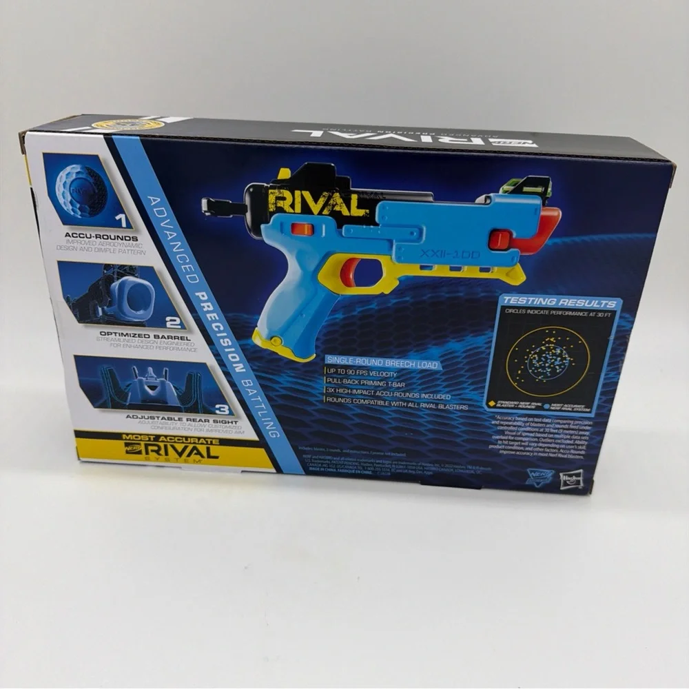 Nerf Rival Fate XXII-100 Blaster - Blue, Orange, and Yellow